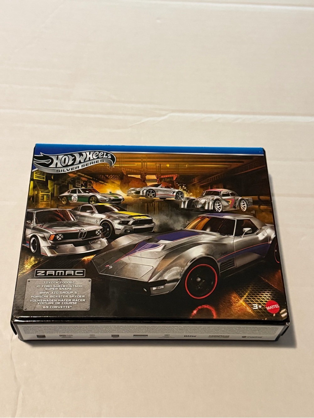 Hot Wheels Silver Series ZAMAC 6 Car Set Toyota Porsche BMW Corvette Sealed